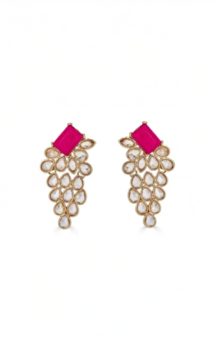 Jaap Floral Earrings in Ruby
