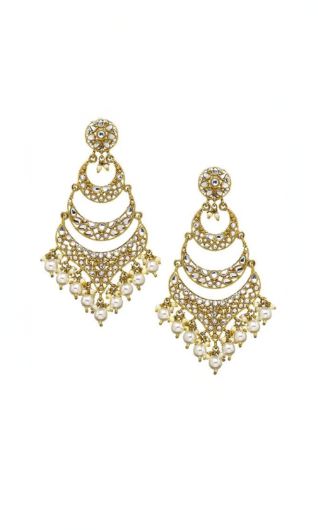 Jivika Earrings in Pearl