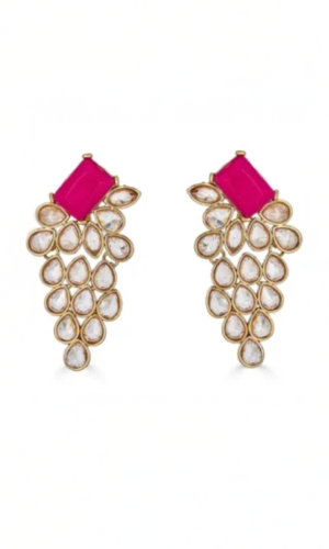 Jaap Floral Earrings in Ruby