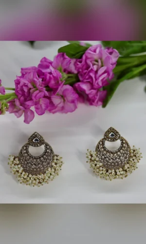 Dipti Moon Pearl Earrings