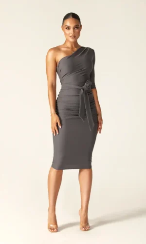 Dolly – Elegant Bodycon Dress – Gray