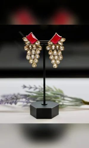 Jaap Floral Earrings in Ruby