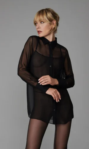 Le Vestiaire - Sheer Shirt - Black