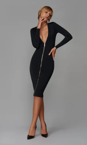 Le Vestiaire - Zip Up Dress - Black