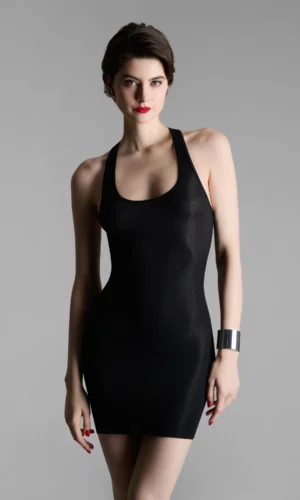 La Femme Amazone - Short Dress - Black