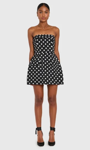 Lucienne Skort Romper in Polka Dot