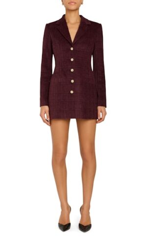 Peralta Blazer Romper - Burgundy