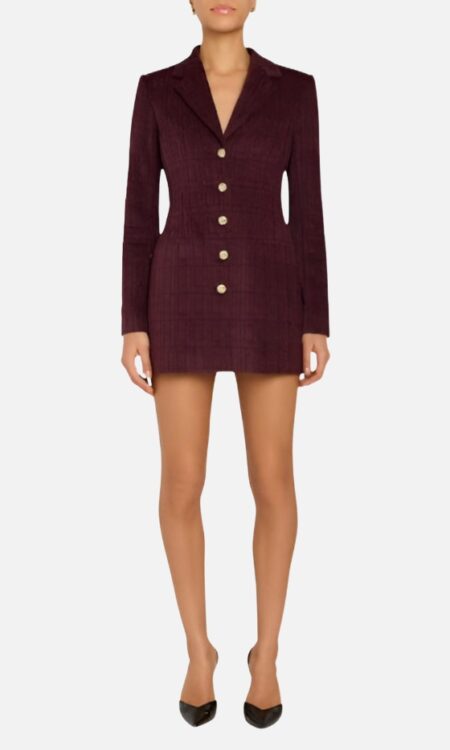 Peralta Blazer Romper - Burgundy