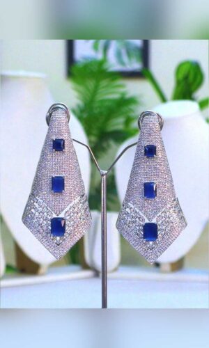 Sapphire Dazzling Statement Earrings