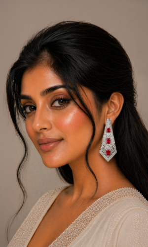 Ruby Dazzling Statement Earrings