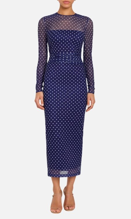 Zoey Dress - Blue Polkadot