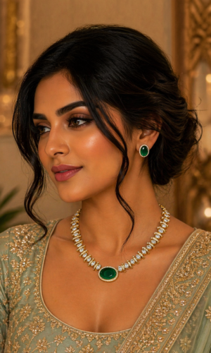 Emerald Radiance necklace set