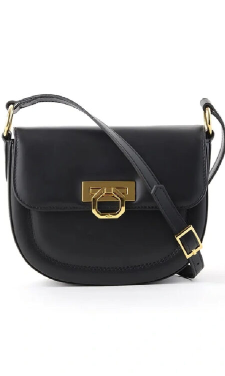 Sara leather handbag – Skyline calfskin black