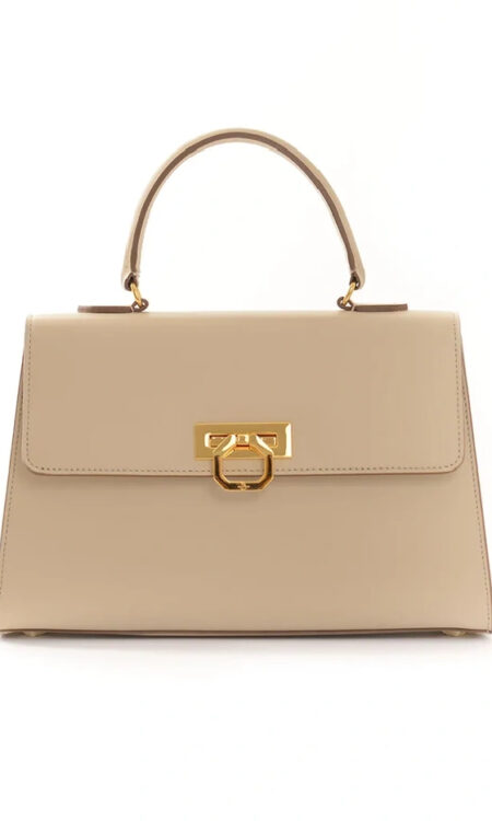 Valeria leather handbag – Lush Calfskin Oyster